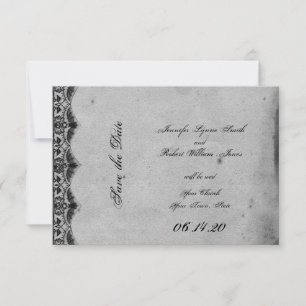 Elegant Gothic Snöre Posh Bröllop spara datum Datumet
