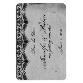 Elegant Gothic Snöre Posh Bröllop spara datum Magnet