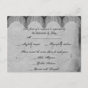 Elegant Gothic Snöre Posh OSA Postcard Inbjudan Vykort