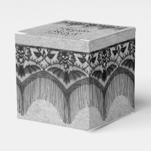 Elegant Gothic Snöre Posh Wedding Favor Box Presentaskar