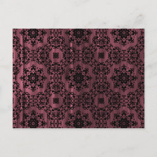 Elegant gothic victorian grunge mandala mauve vykort