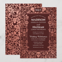 Elegant Gothic Victorian Ro Gold Foil Bröllop