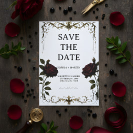 Elegant Gothic Wedding Save The Date Inbjudningar