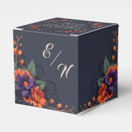 Elegant gotiic Blommigt Simple Monogram Gratitude Presentaskar