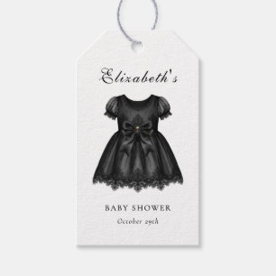 Elegant gotisk babyfest presentetikett