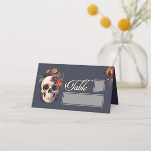 Elegant gotisk blomsterbord och namn plats placeringskort