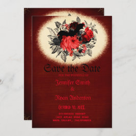 Elegant gotisk bröllop spara datum kallelse inbjudningar