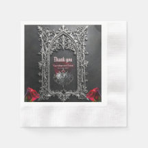 Elegant gotisk bröllopsrosram
