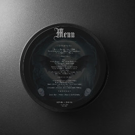 Elegant gotisk dödskallefladdermöss spöklik månmör meny