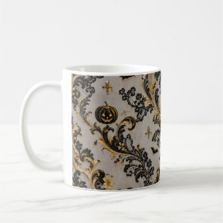 Elegant gotisk Halloween Damaskmugg Kaffemugg