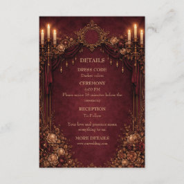 Elegant gotisk halloween-högtid tilläggskort