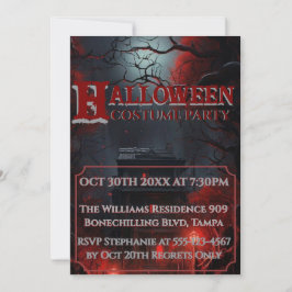Elegant gotisk Halloween-kostymtrendfest 🎃 Inbjudningar