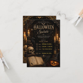 🕯️ Elegant gotisk Halloween-soaré-inbjudan 🦇 Inbjudningar