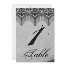 Elegant gotisk spetsig vigselbord nummerställning