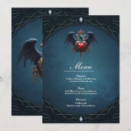 Elegant gotiskt hjärta med fantasi. meny