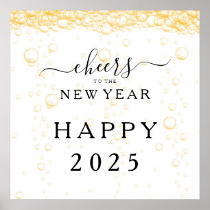 Elegant Gott nytt år 2025 Poster