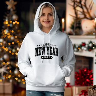 Elegant Gott nytt år 2025 Svartvitt T Shirt