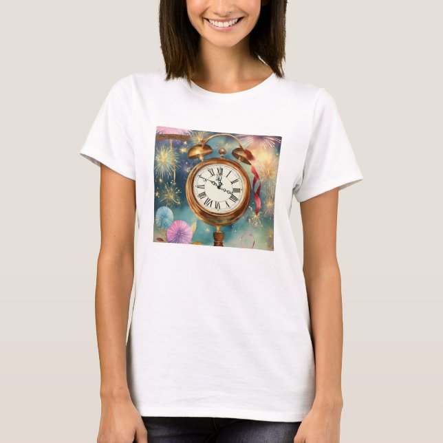 Elegant Gott nytt år 2025 T Shirt (Framsida)