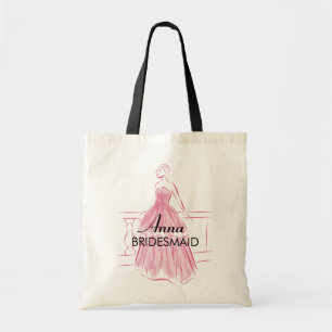 Elegant Gown Brudens sida Personlig Tote Bag Tygkasse
