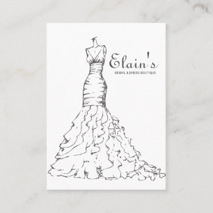 Elegant Gown Möhippa Dress Boutique Bröllopsfixare Visitkort