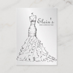 Elegant Gown Möhippa Dress Boutique Bröllopsfixare Visitkort