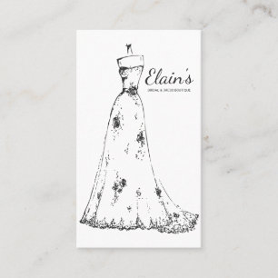Elegant Gown Möhippa Dress Boutique Bröllopsfixare Visitkort