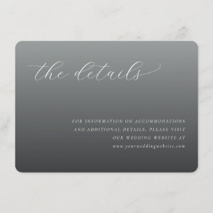 Elegant grå minimalistisk kalligrafi tilläggskort