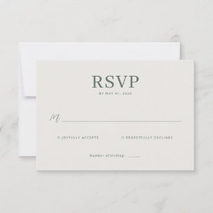 Elegant Grå Minimalistisk Svarsalong OSA Kort