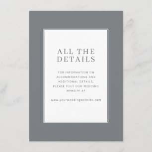 Elegant Grå Minimalistiska Detaljer Tilläggskort