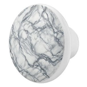 Elegant grå och vit marmorerad look glamour knopp