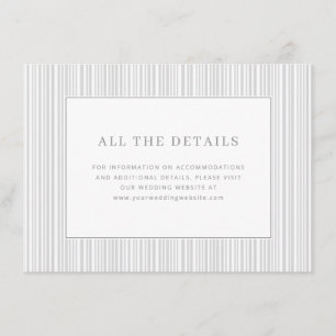 Elegant Grå Randig Minimalistisk Tilläggskort