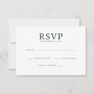 Elegant grå RSVP-formulär OSA Kort