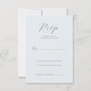 Elegant Grå RSVP-kort OSA Kort