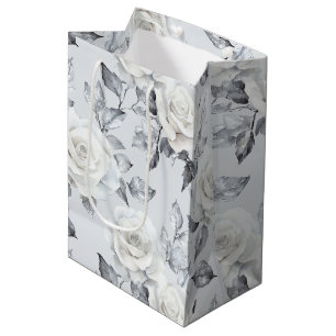 Elegant grå silver vit blom- bröllop