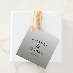 Elegant grå typografisk Tack Gåvor Etiketter