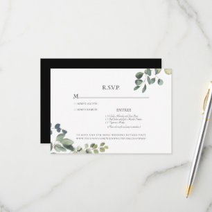 Elegant Grace Eucalyptus Bröllop OSA Card Kort