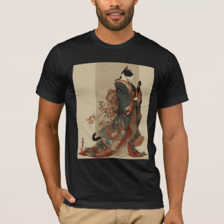 "Elegant Grace" Japansk Katt i Kimono Konst T Shirt