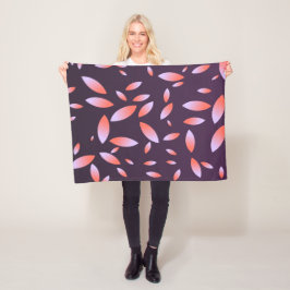 Elegant Gradient Löv Mönster Lila Blanket Fleecefilt