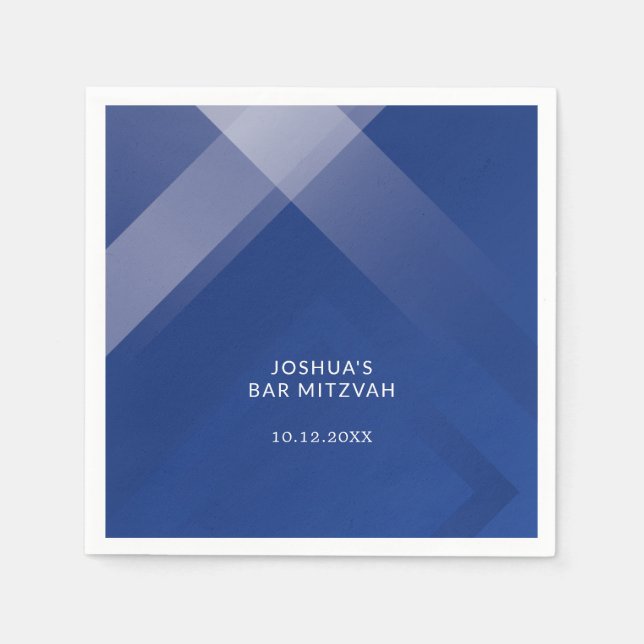 Elegant Gradient Monogram Pub Mitzvah Pappersservett (Framsidan)