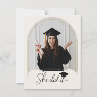 Elegant Graduation | Modern Grad Thank You Card Tack Kort