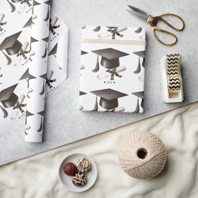 Elegant Graduation Wrapping Paper Presentpapper (Hantverk)