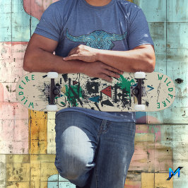 Elegant Graffiti med Geometric Abstrakt Inslag Mini Skateboard Bräda 18,5 Cm