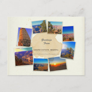 Elegant Grand Canyon Collage Postcard Vykort