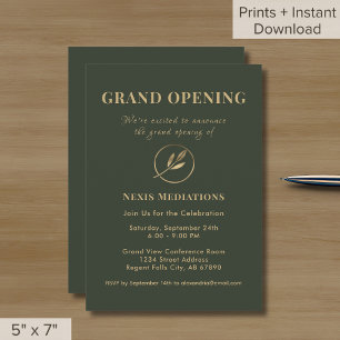 Elegant Grand Open Inbjudningar