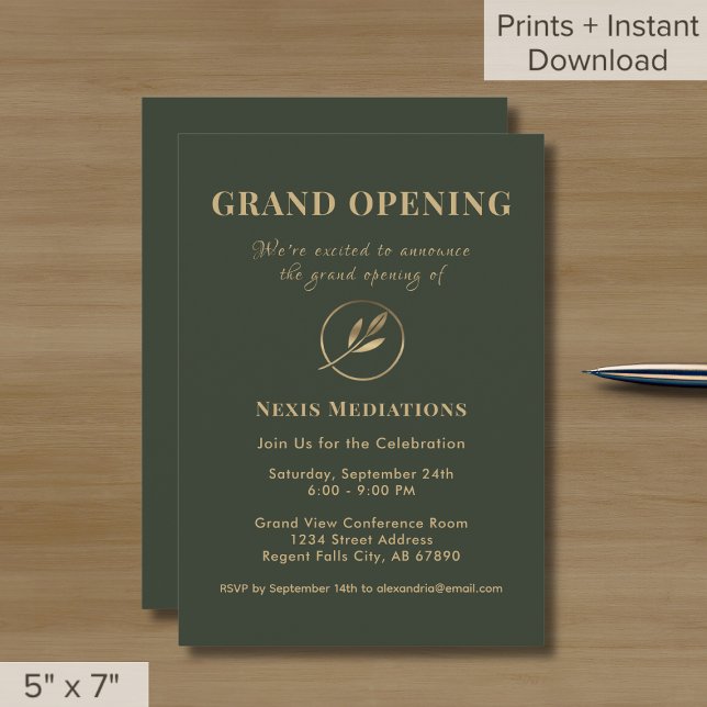 Elegant Grand Open Inbjudningar (Skapare uppladdad)