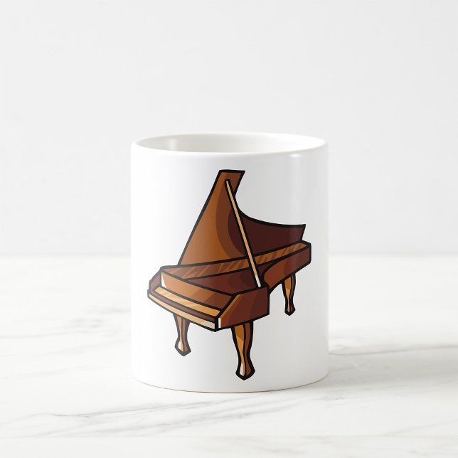 Elegant Grand Piano Music Älskare Design Kaffemugg (Skapare uppladdad)