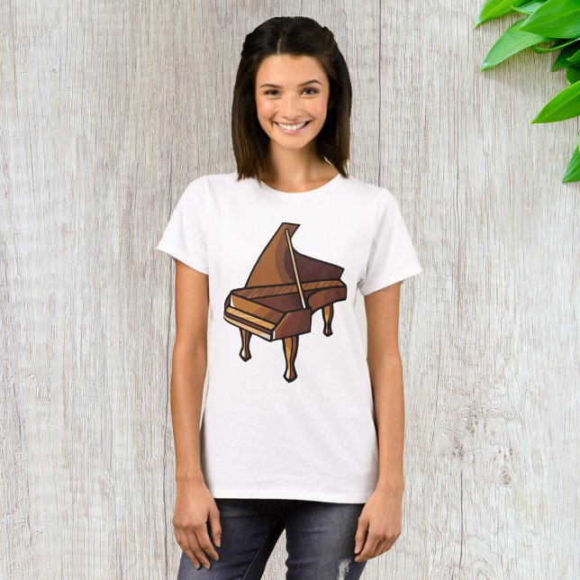 Elegant Grand Piano Music Älskare Design T Shirt (Skapare uppladdad)