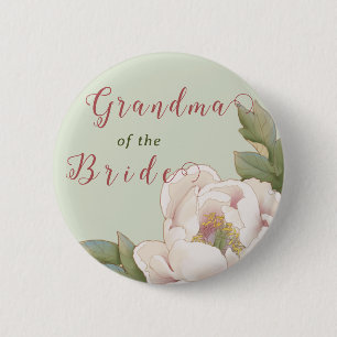 Elegant Grandma of the Bride Sage and Blommigt Knapp