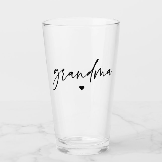 Elegant Grandma Script Typography Grandma Gifts Glaskopp (Framsida)
