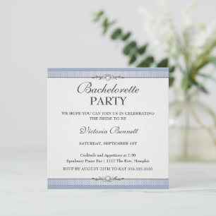 Elegant Gräns Bachelorette-partiets inbjudan